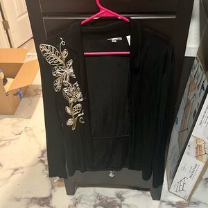 Black With Gold Detail Blazer